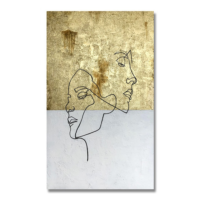 Abstract Gold Foil Painting 2