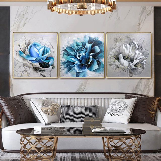 Elegant Blue Flower Painting