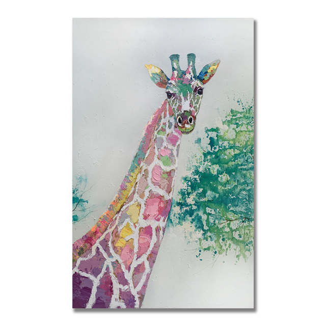 Colorful Giraffe Painting