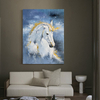 Blue And White Horse Painting