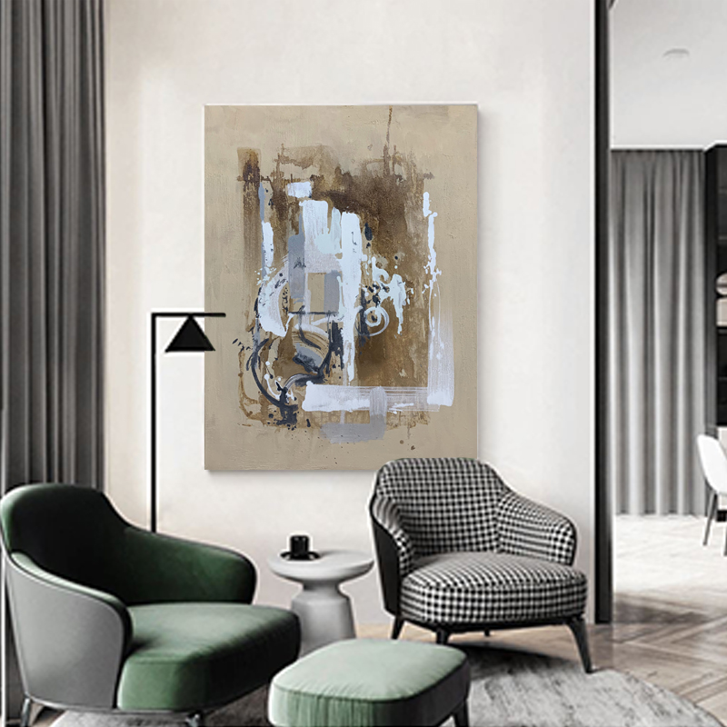 Brown And White Art