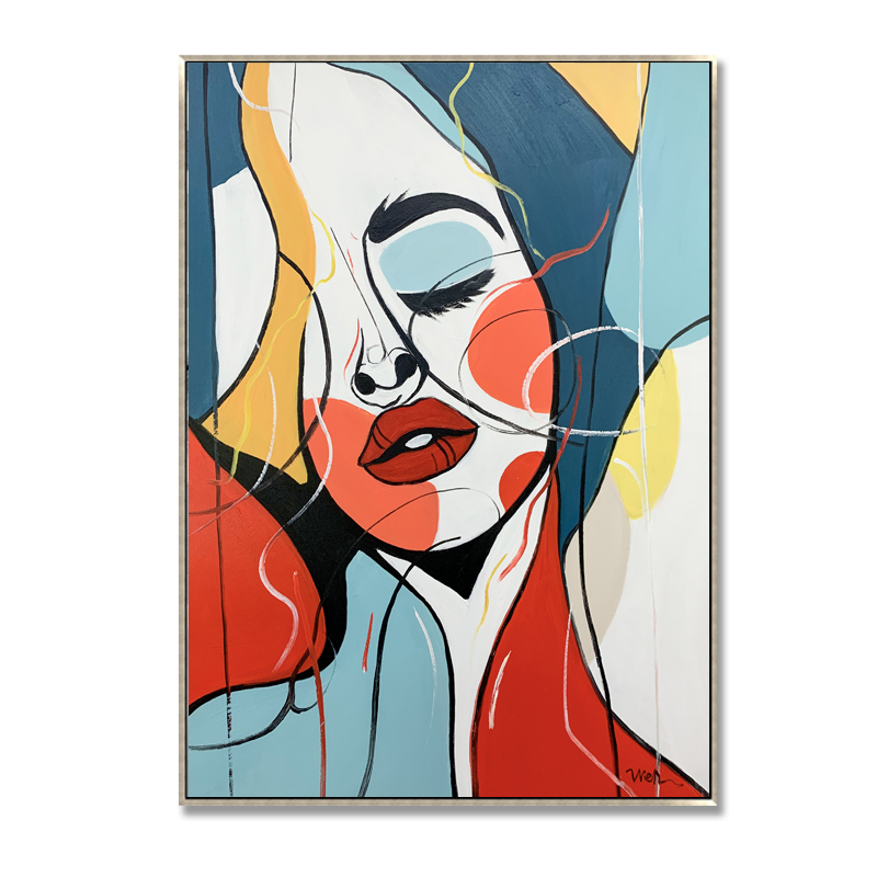 Color Abstract Portrait Painting