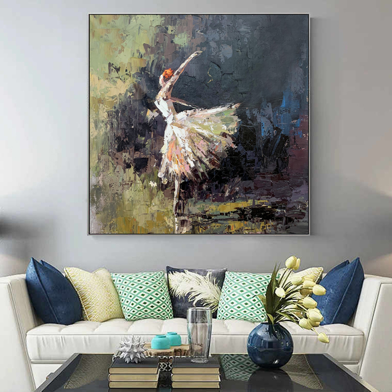 Abstract Ballet Dancing Oil Paintings