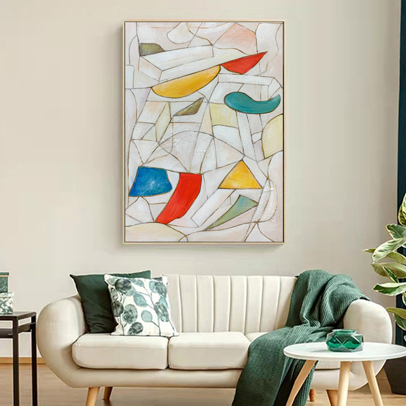 Colorful Paintings of Geometric Lines
