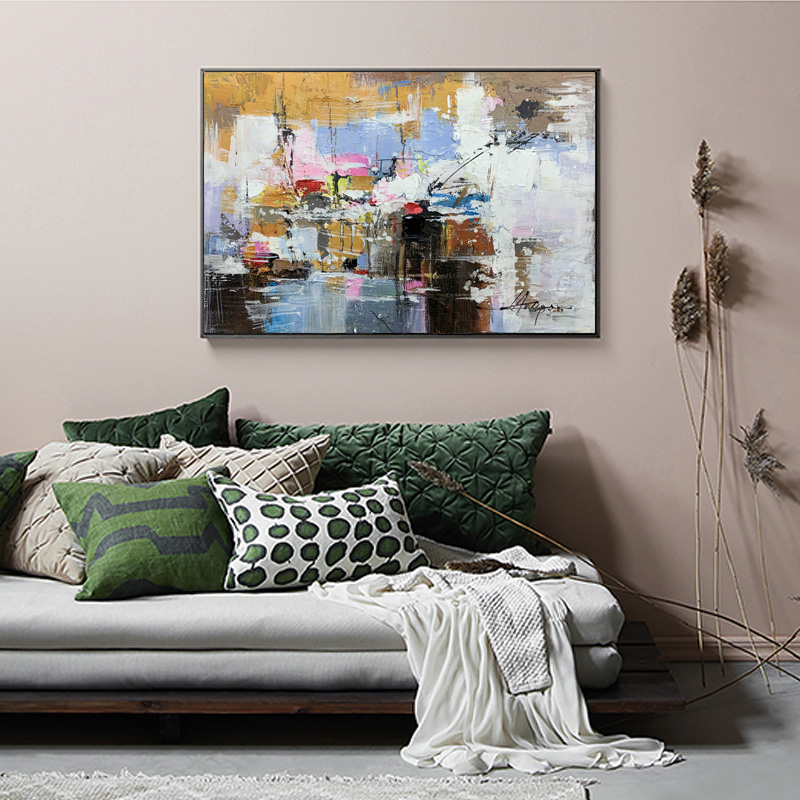 Large Painting Behind Sofa Acrylic Canvas Painting