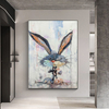 Abstract Rabbit Animal Children's Room Painting