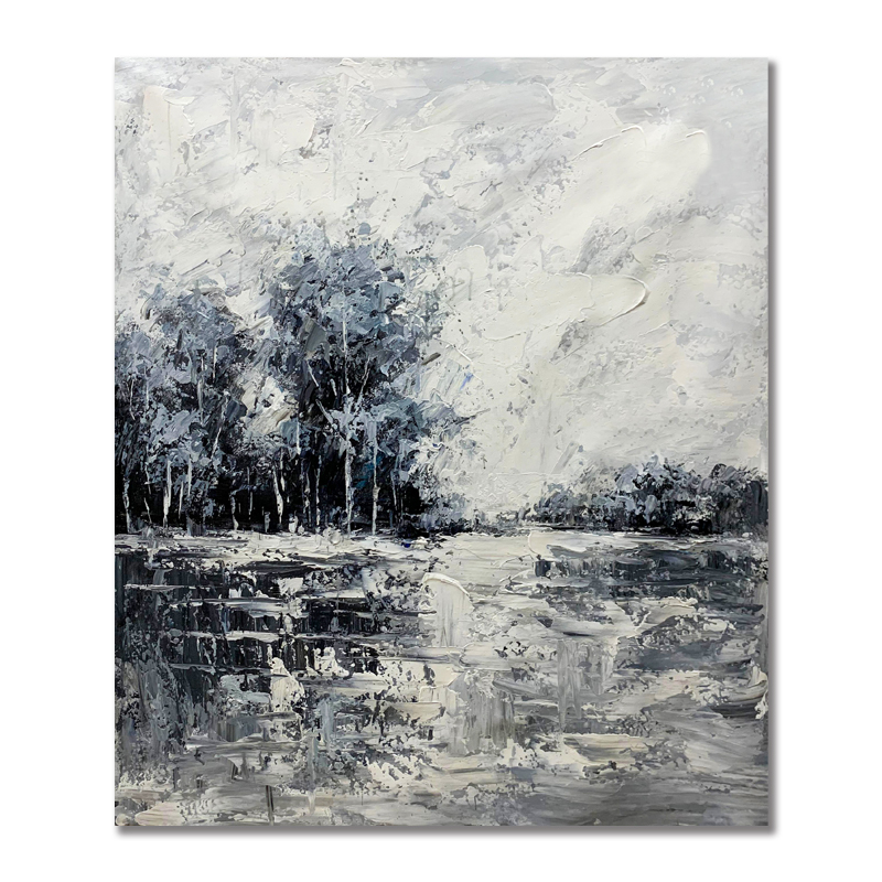 Brown And White Landscape Paintings