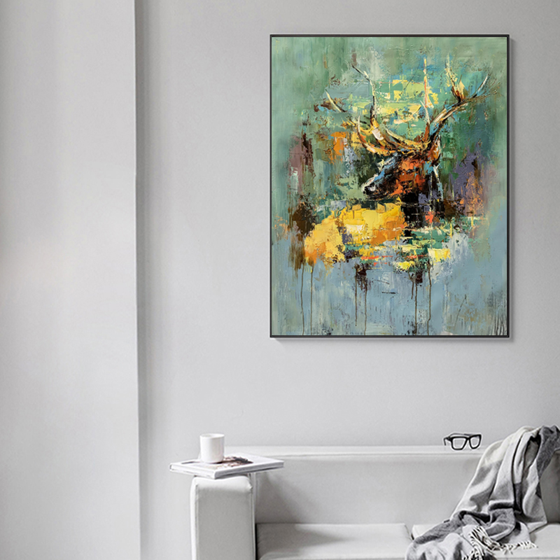 Abstract Deer Painting
