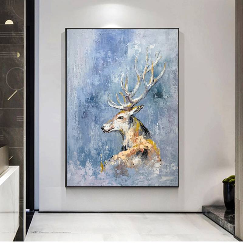 Blue Deer Painting