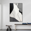 Minimalist Curved Hand-painted Oil Painting