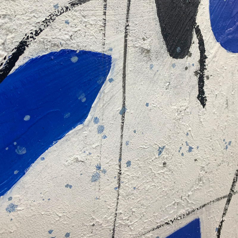 Blue Geometric Abstract Wall Decoration Painting