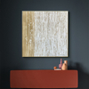 Square White Yellow And White Line Painting