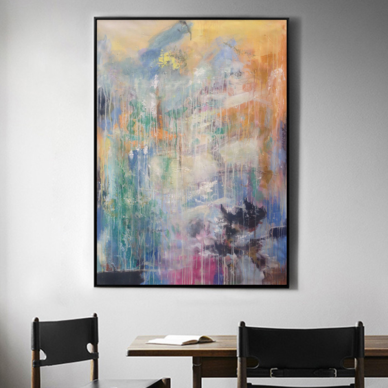 Large Abstract Art Yellow Abstract Painting