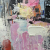 Colorful + Silver Foil Creative Abstract Painting